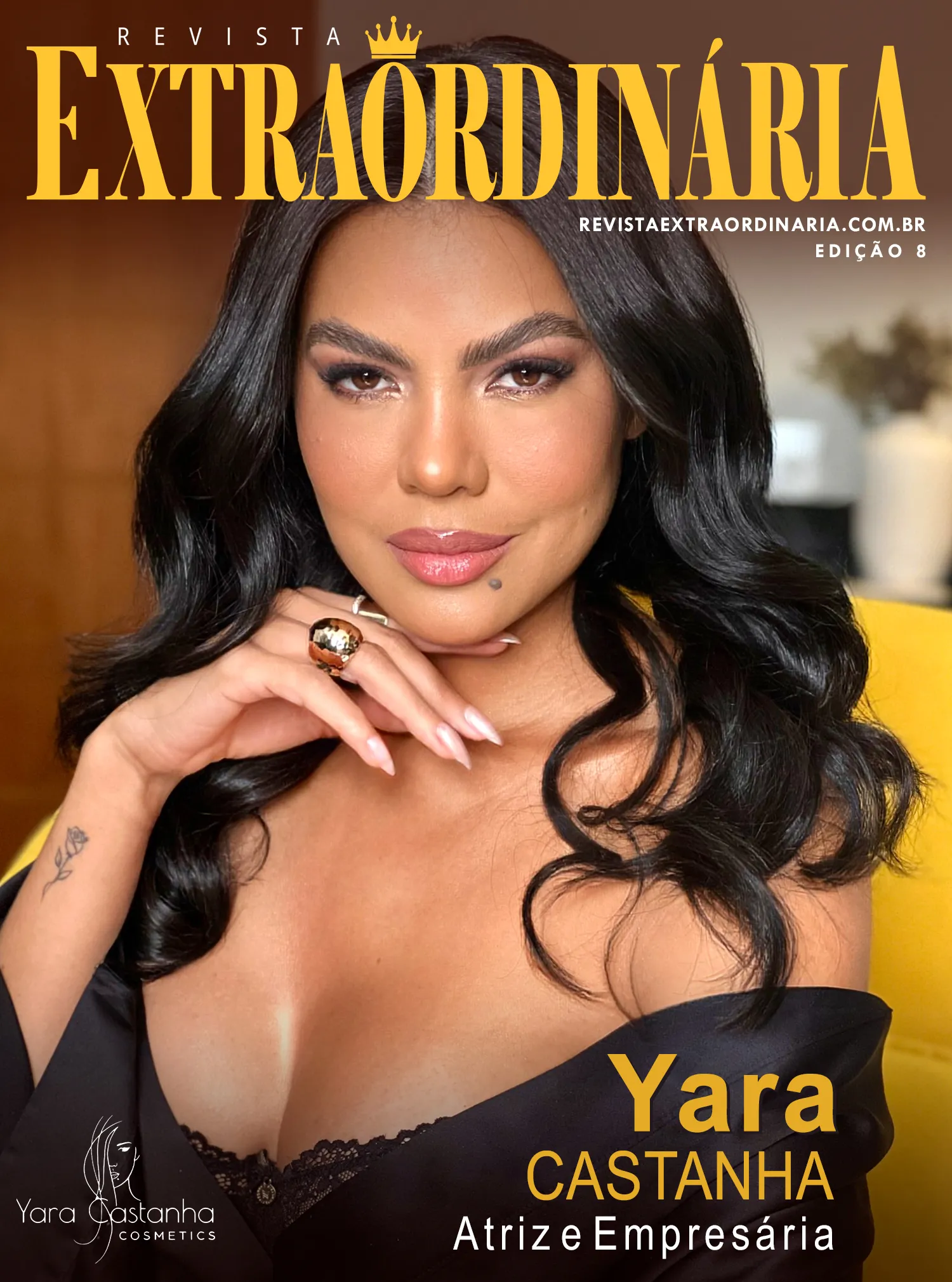 Atriz YARA CASTANHA capa da Revista Extraordinária